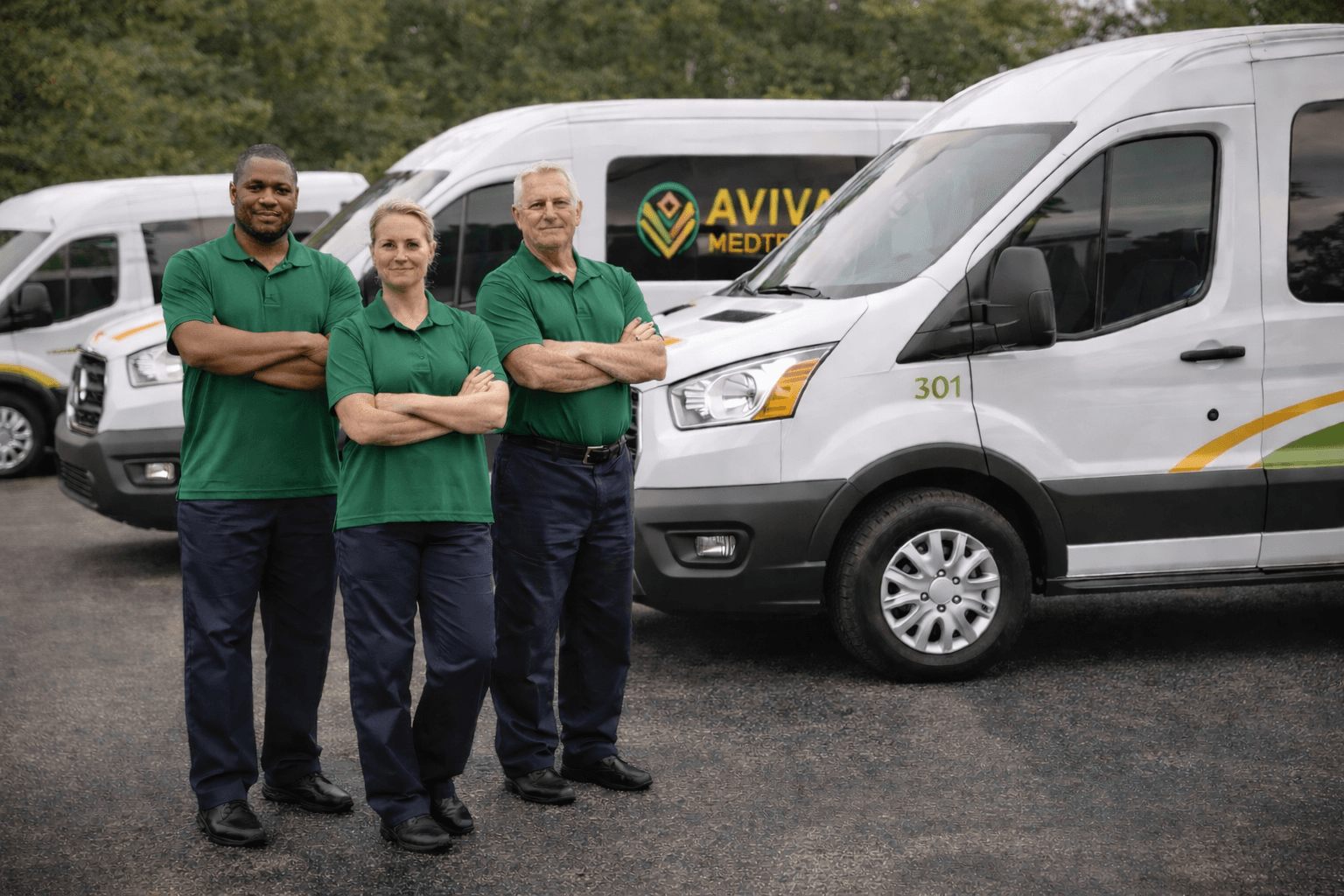 AVIVA MedTrans wheelchair van fleet serving Miami-Dade, Broward and Palm Beach FL